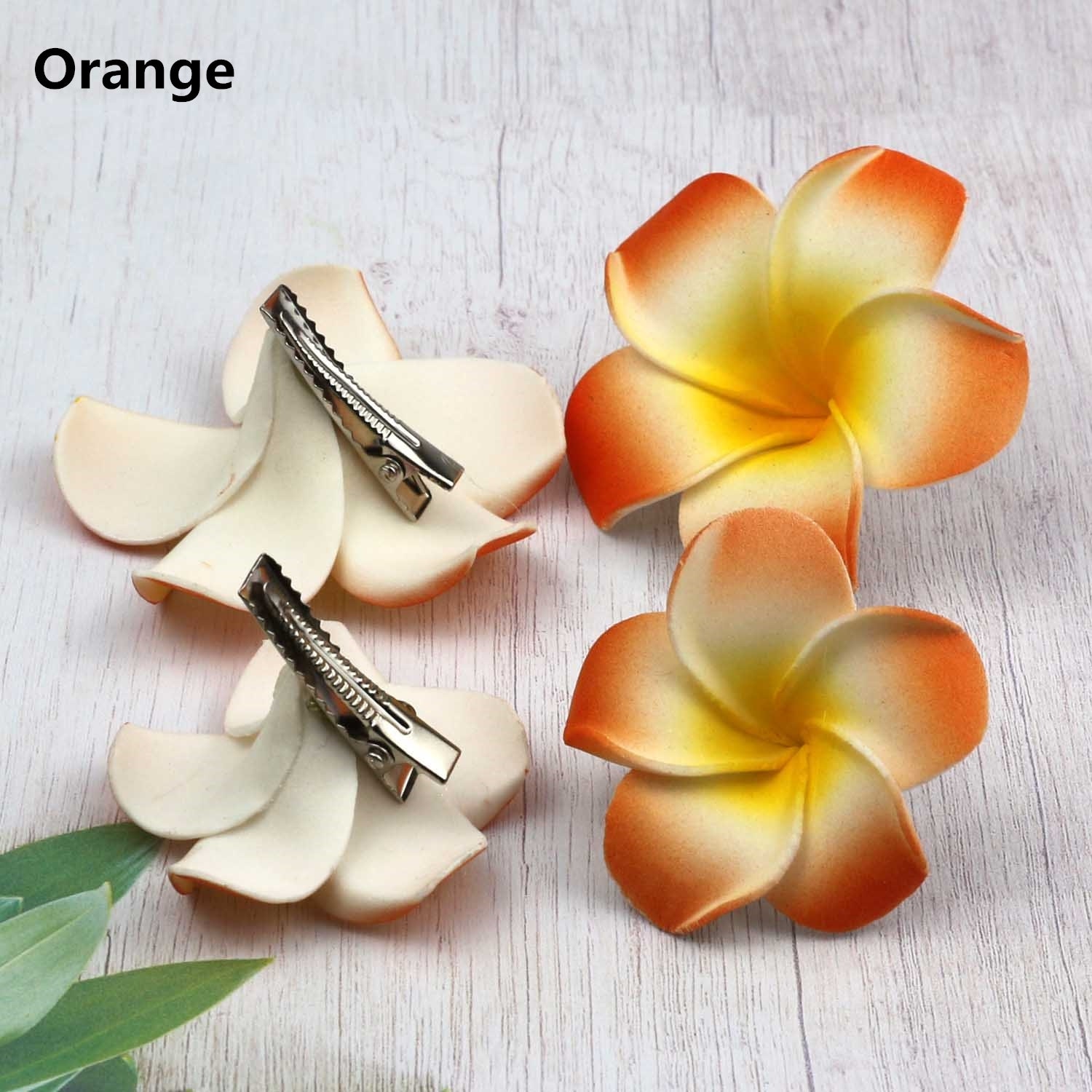 250Pcs 5cm Hawaiian Plumeria Flower Foam Hair Clip New Etsy