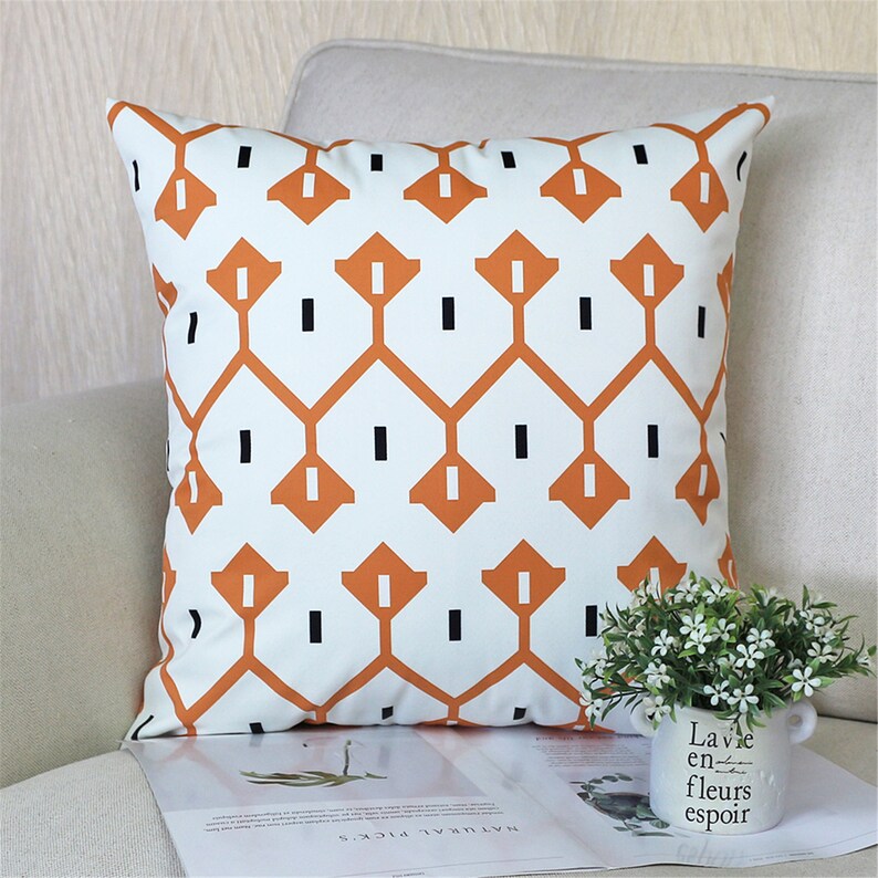 Orange Outdoor Patio Pillow Covers ANY Size/lumbar Etsy