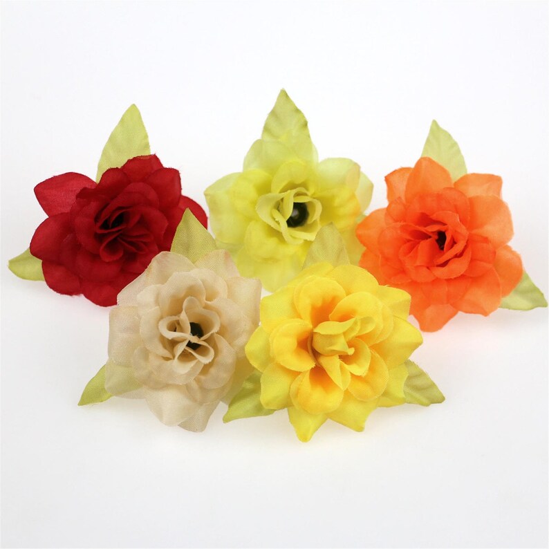 50Pcs 20Color Pick Silk Flowers in Bulk Wholesale 2 Silk Etsy