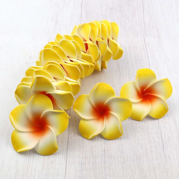 10-100pc Artificial Hibiscus Flowers Heads Hawiian Plumeria Flower Wedding Decor