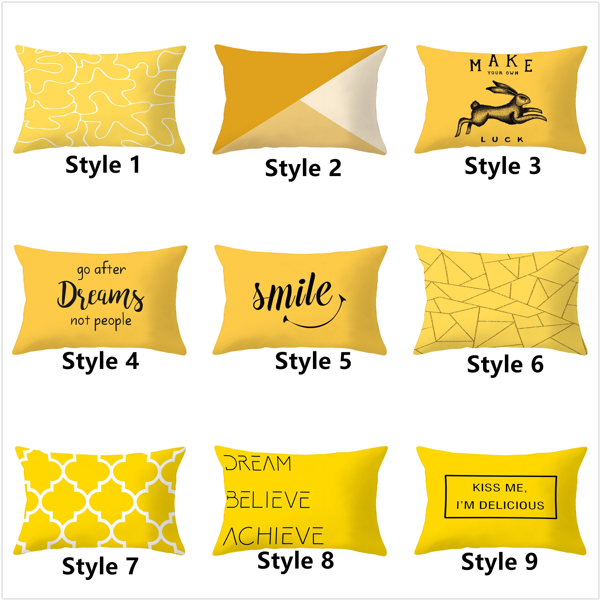 Yellow Lumbar Pillow covers12 x 2016 x 2420 x Etsy