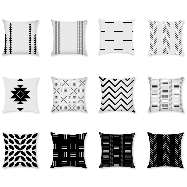Black and White Pillows Etsy