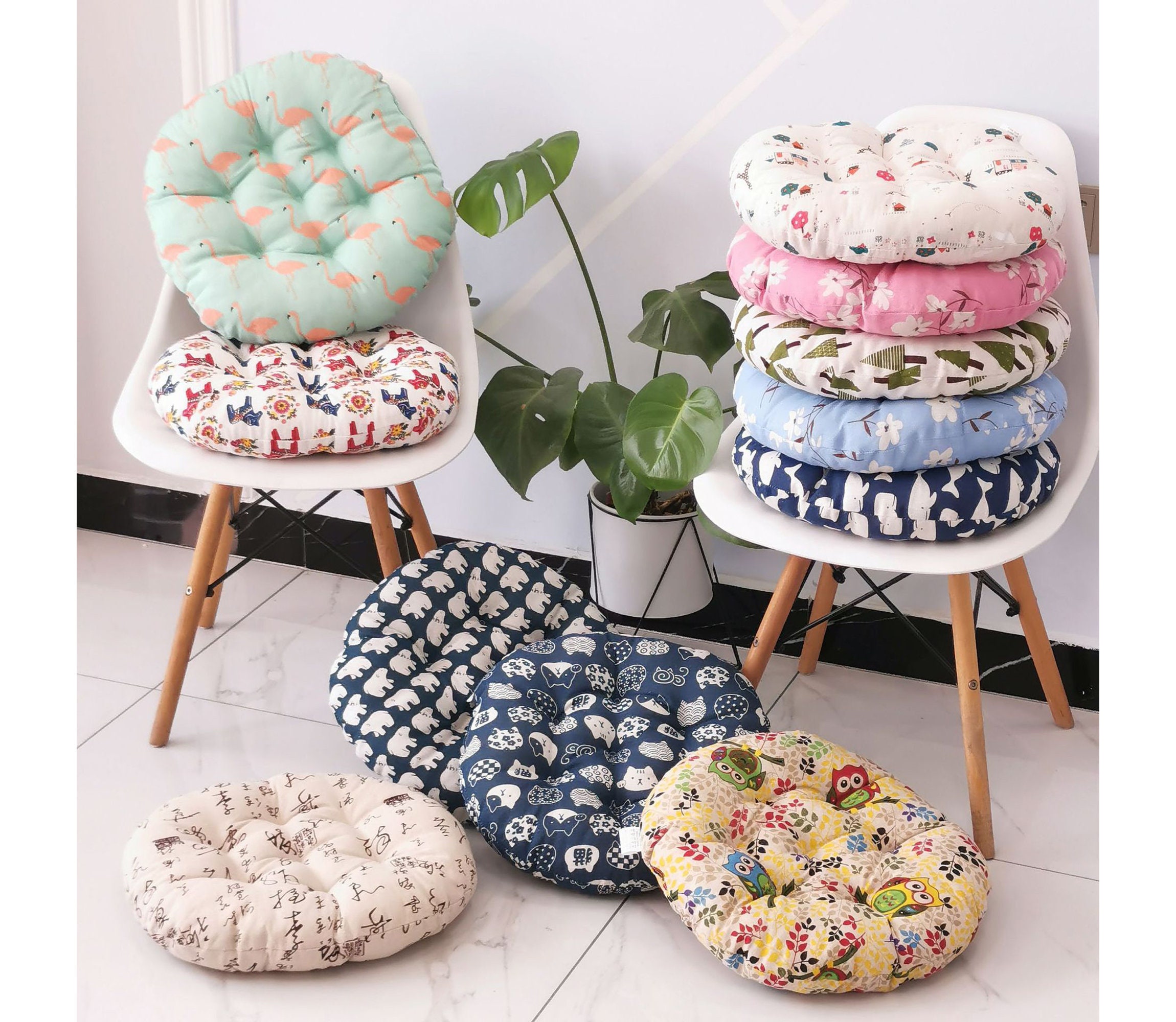 21 Colors Square Chair Cushion Pad/16 18 20 Thicken Cotton Linen Seat  Cushion Meditation Chair Pad for Chairs/patio Dinning Cushion Poufs 