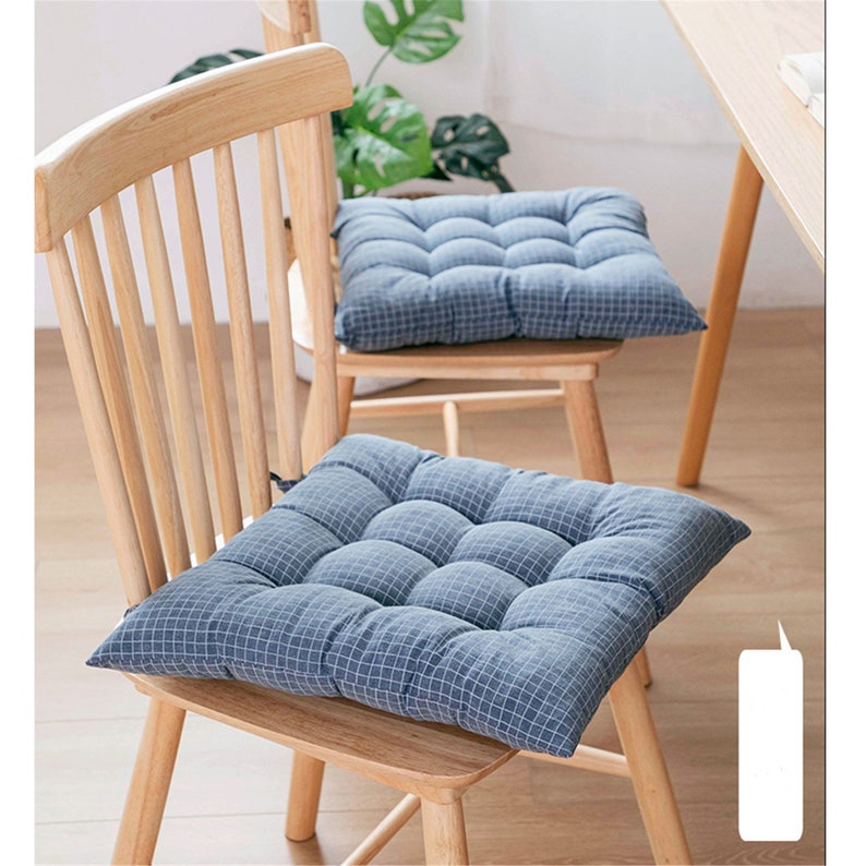 Cotton Linen Chair Cushion Pads 15 X 1517 X 17/lattice Square Etsy