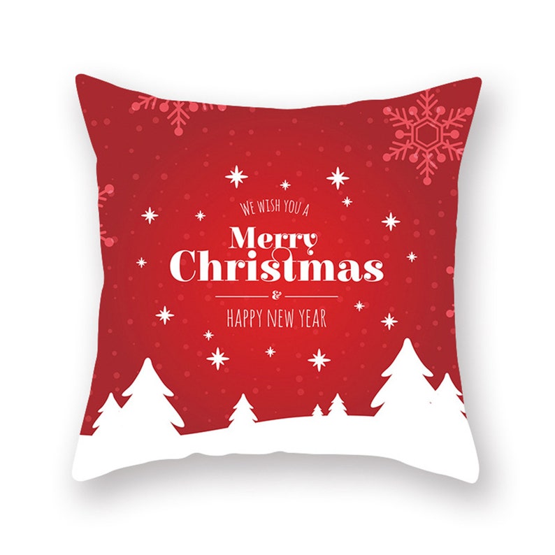 Red Christmas Pillow Covers 18 x18Xmas Cushion Etsy