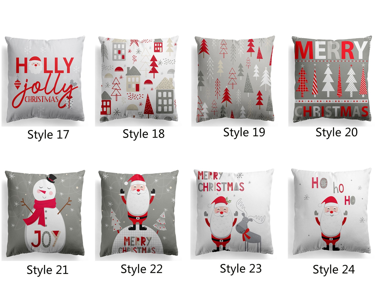 Farmhouse Christmas Pillow Cover 18 X 18santa Claus Throw Etsy