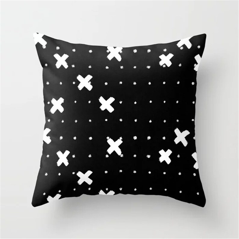 Black and White Pillow Cover/12 X 2016 X 1618 X 1820 X Etsy