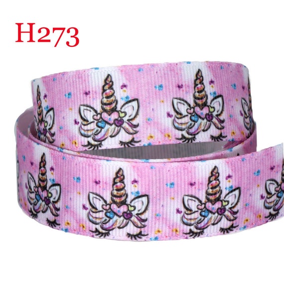 Grosgrain Ribbon 22mm Unicorns Unicorn Printed WHOLESALE Party Gift Decoration
