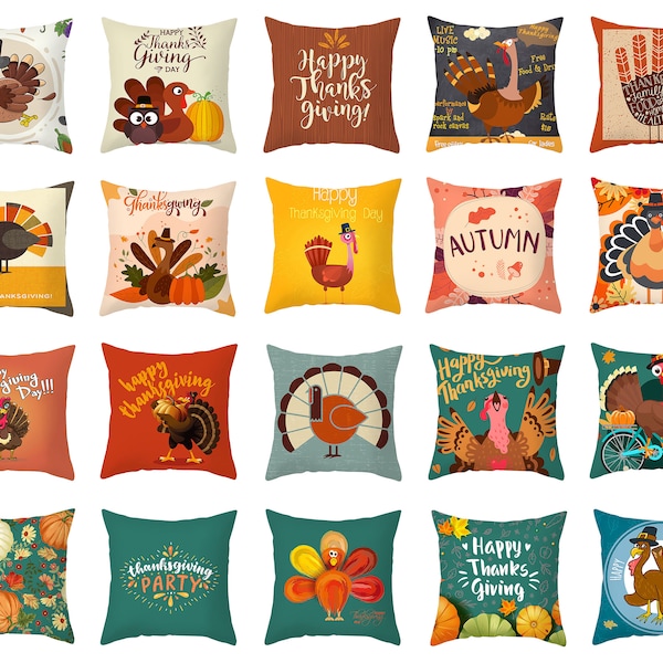 Thanksgiving Pillow Etsy