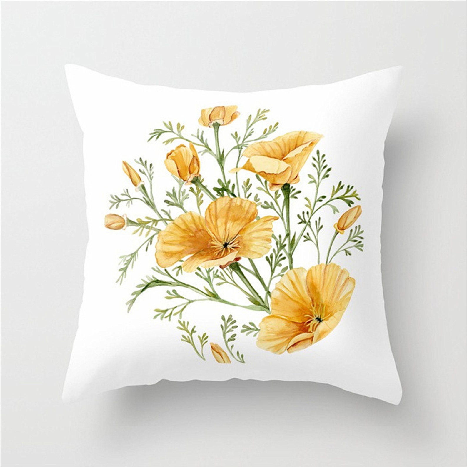 Yellow Flowers Pillow covers Throw Pillow Cases/Lumbar pillow Etsy