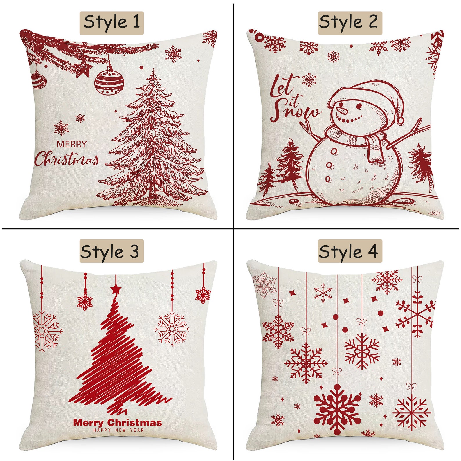 Farmhouse Christmas Pillow Cover Etsy