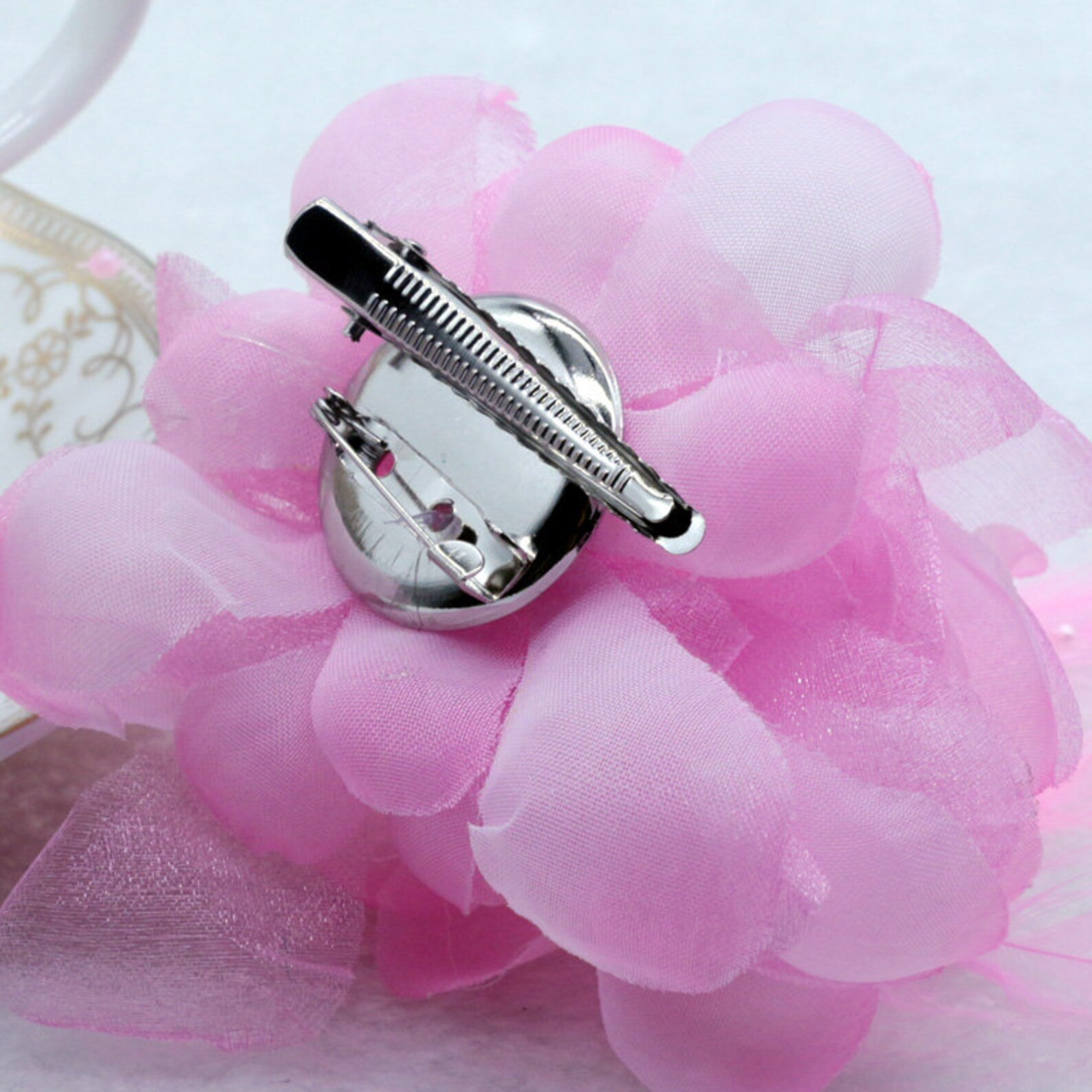 18color Bridal Flower Feather Bead Hair Clips Fascinator Etsy