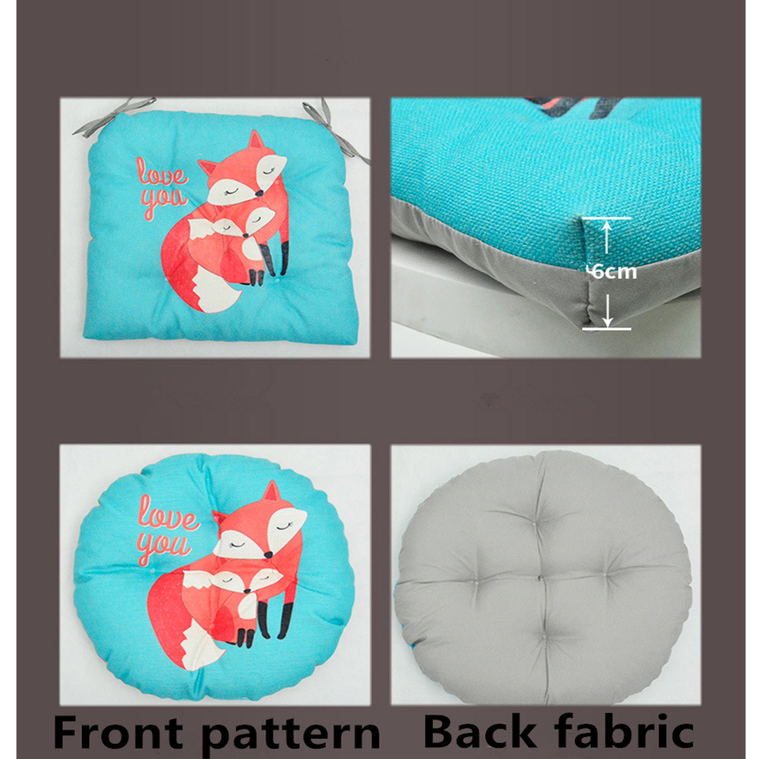 Linen Round Chair Cushion Flowers and Birds Seat Etsy Australia