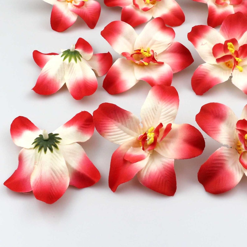 10-100X 3.1\u201d Artificial Silk Orchid Flower Head Buds Petals Bouquets Craft Home Decor DIY Wreath Gift Scrapbooking Supplies Fake flowers