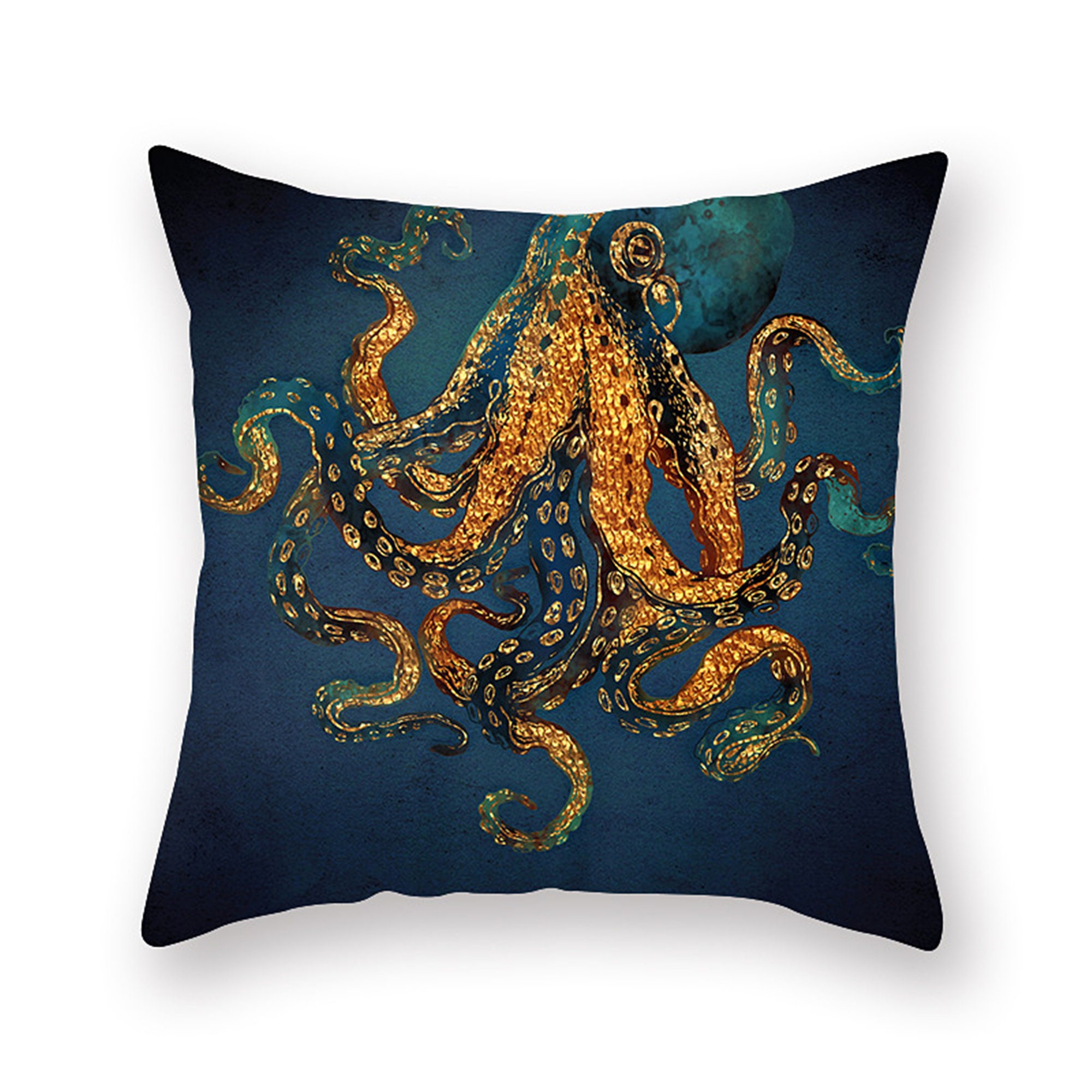 Ocean Abstract Art Blue Pillow Cover/Throw Pillow Casefor | Etsy
