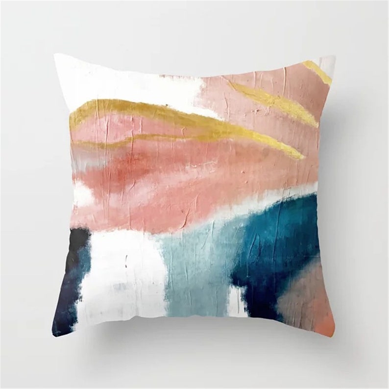 Pillow Cover Abstract Oil Paintingpillow Coverthrow Throw Etsy