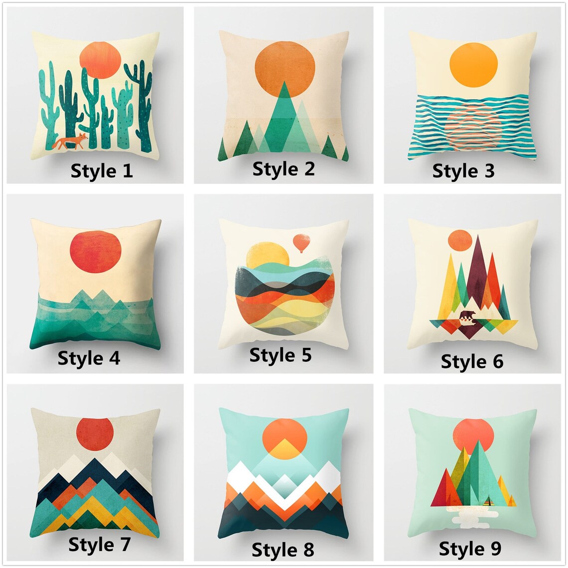 Sunrise landscape Pillow coversThrow Pillow CaseBeige Etsy