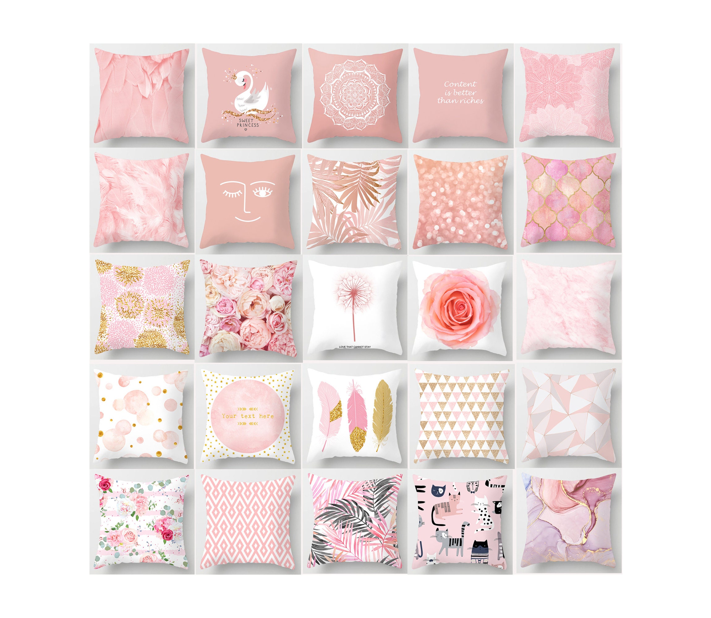 Pink Flowers Pillow Cover12 x 20/16 x 16/18 x 18/20 x 20/24 x Etsy