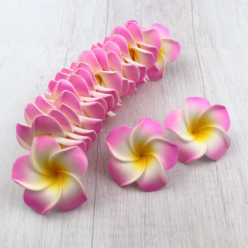 5/6/9cm Pink Hawaiian flowers Fake Plumeria lots of Artificial Etsy