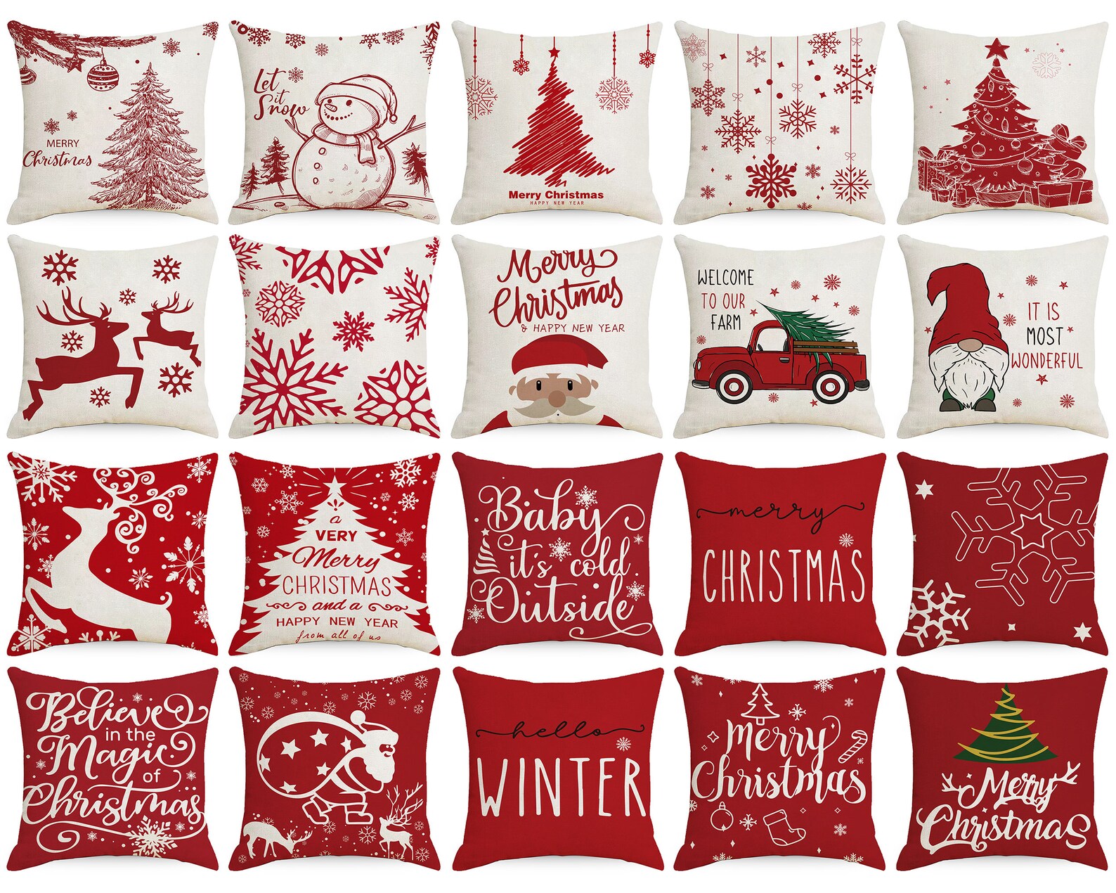 Farmhouse Christmas Pillow Cover Etsy