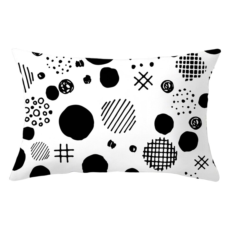 Black/white Lines Lumbar Pillow Covers/12 X 2016 X 2420 X Etsy