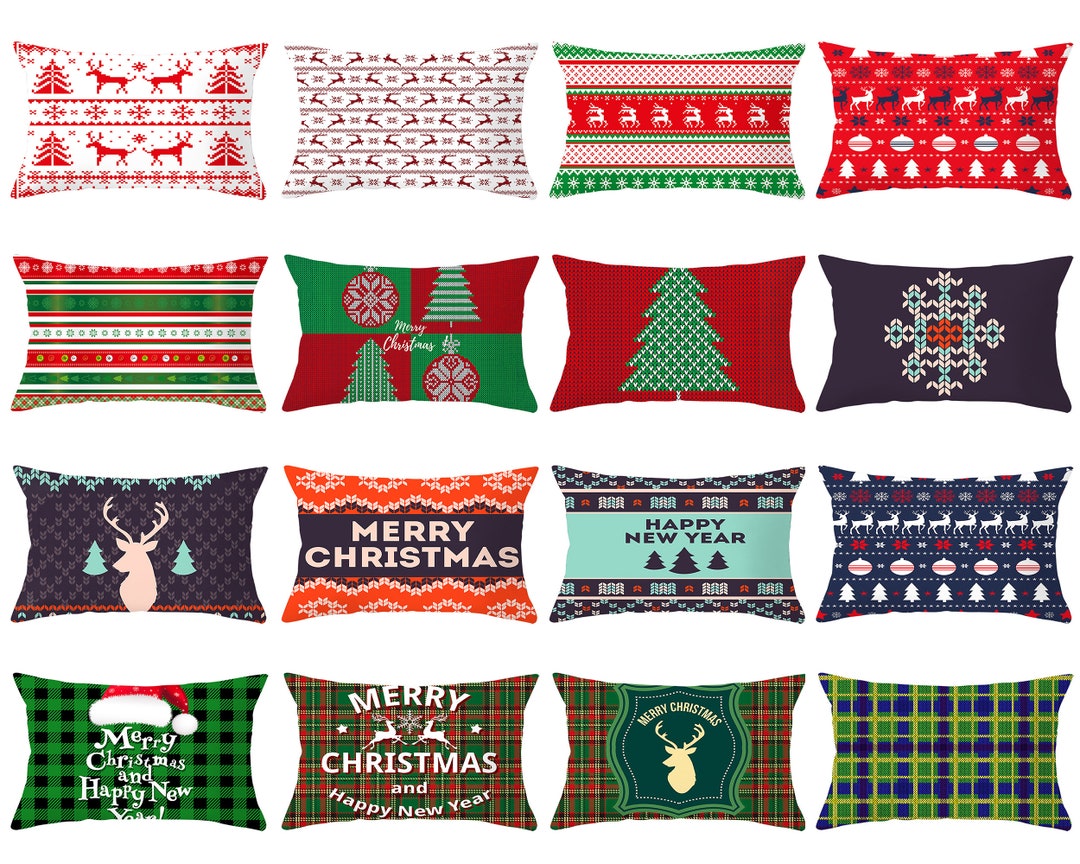 Farmhouse Christmas Lumbar Pillow Cover 12 X 20,16 X 24,20 X30