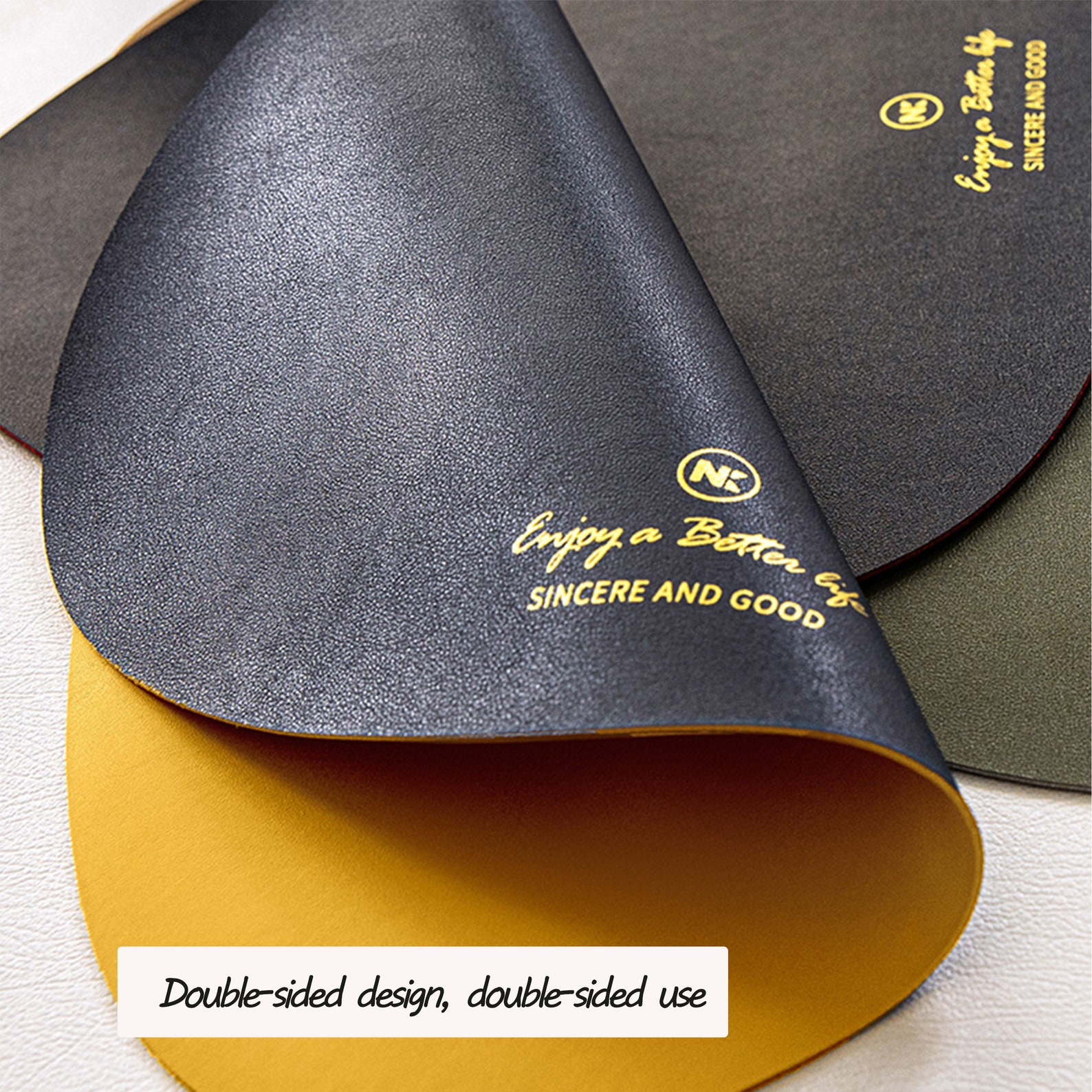 Faux Leather Placematoval PU Leather Placematswaterproof Etsy