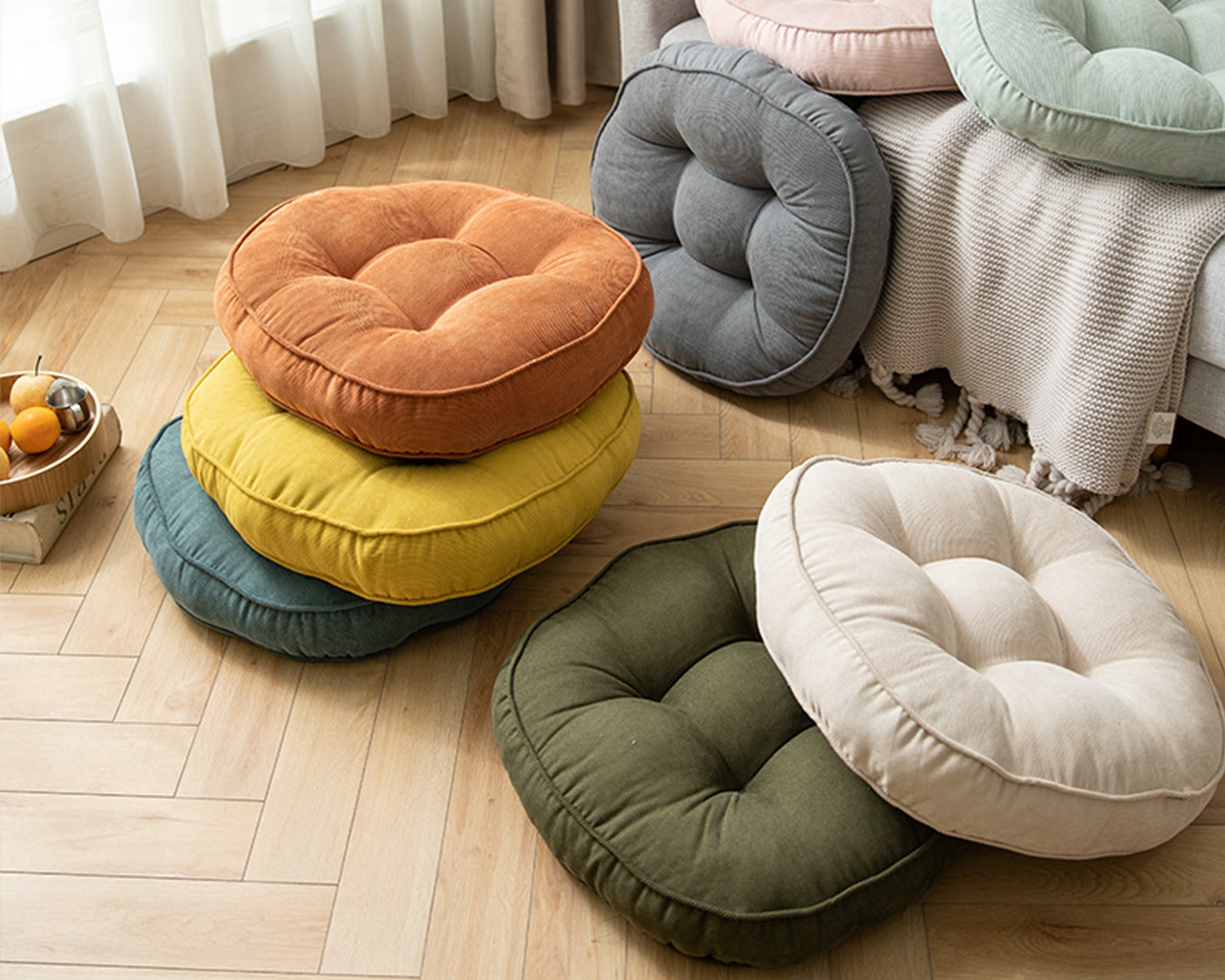 Round Chair Cushions Small Cute Cushion For Desk Floor Sitting Mattress  Kids Chair Cushion Soft Pad Seat Round Diameter 31cm