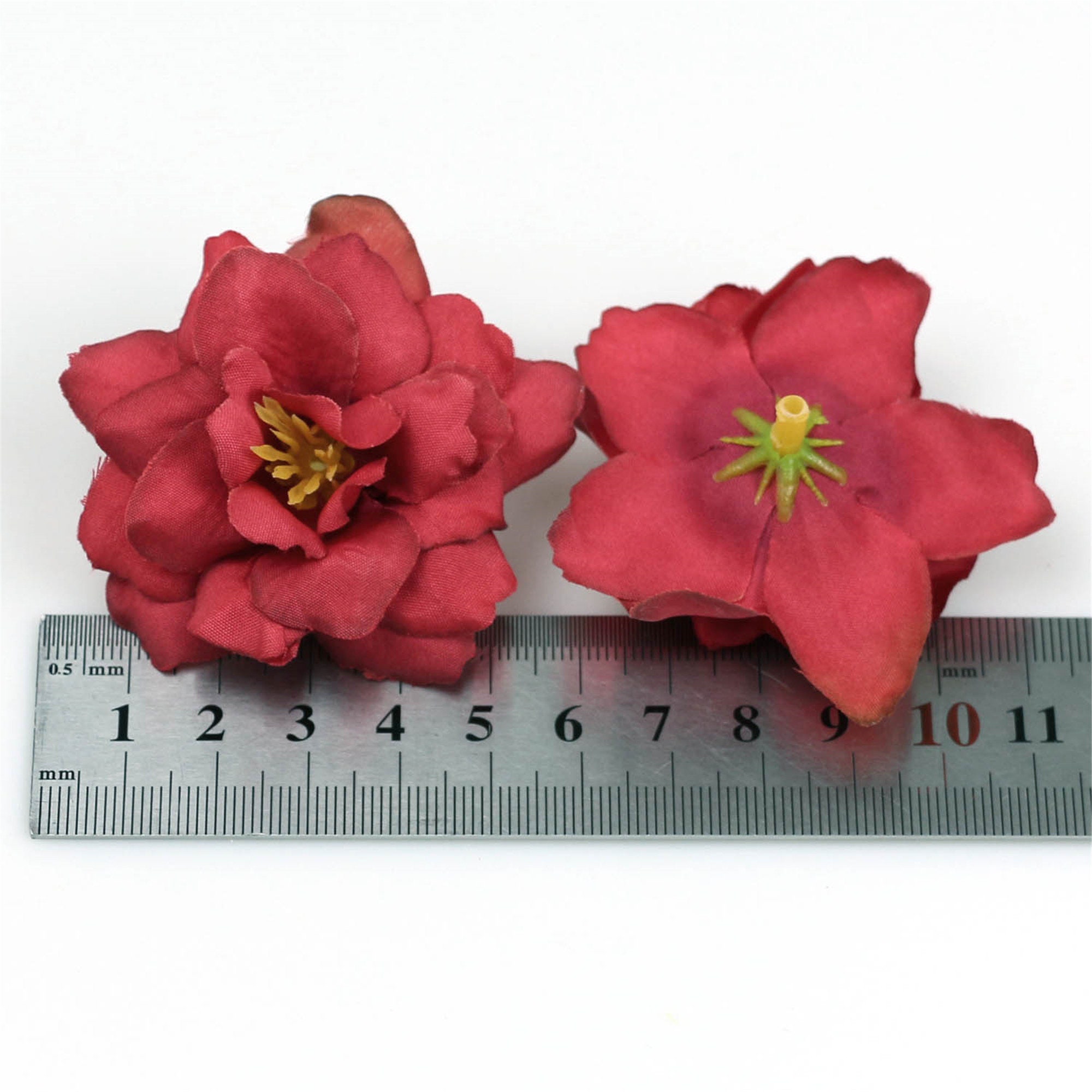 10pcs 2 Rose Fake Flower Heads in Bulk for Crafts DIY Etsy
