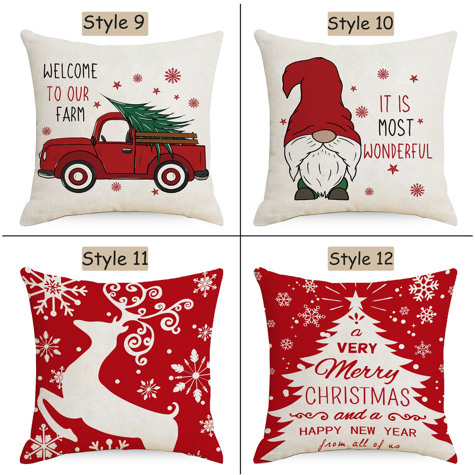 Farmhouse Christmas Pillow Cover Etsy