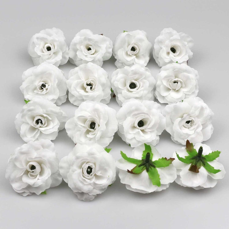 100X mini Silk Roses Heads Single Tone Artificial Silk Etsy