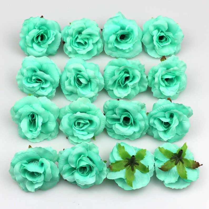 100X mini Silk Roses Heads Single Tone Artificial Silk Etsy