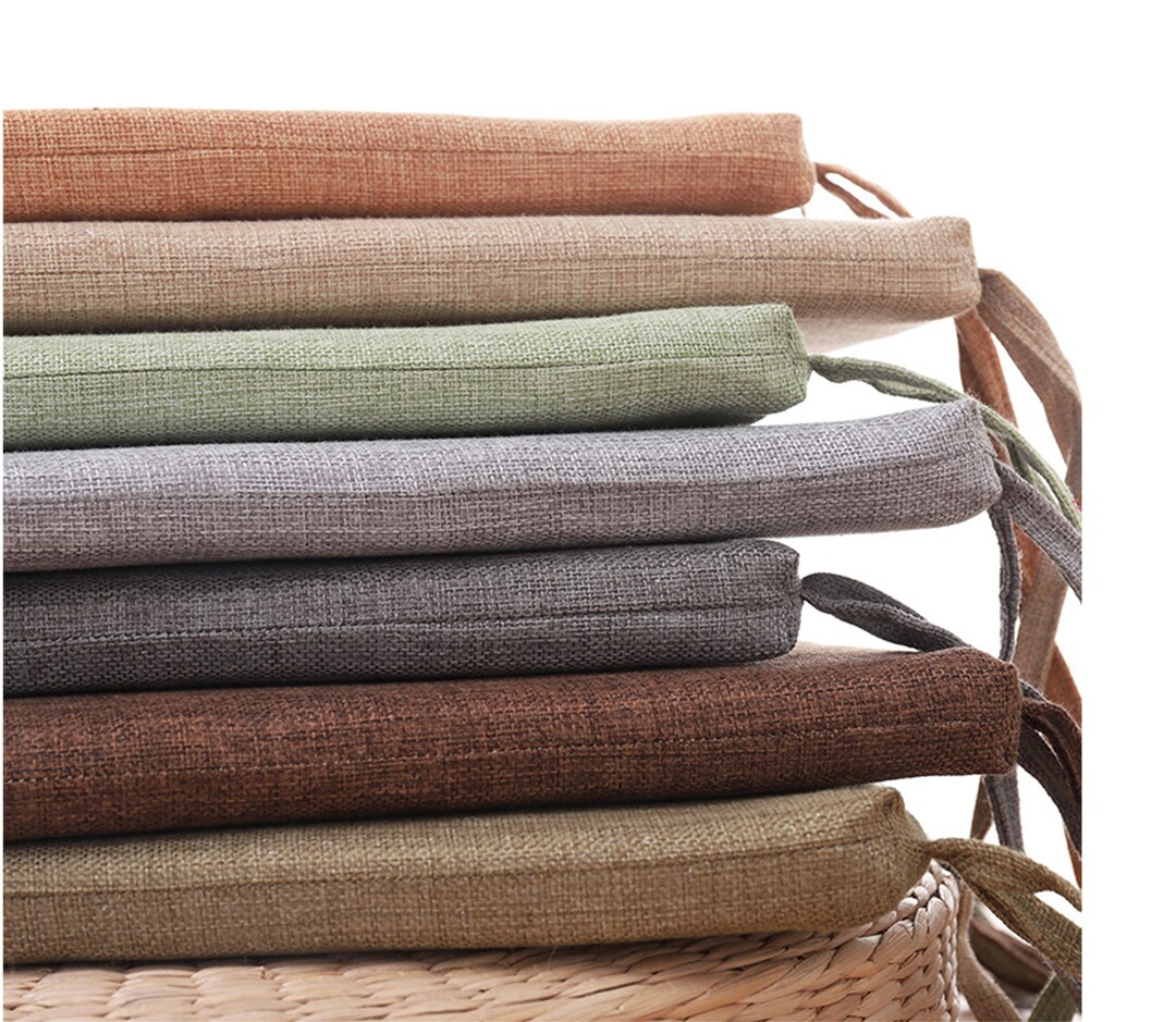 Cotton Linen Chair Cushion Pads /16 18 Square Etsy Canada