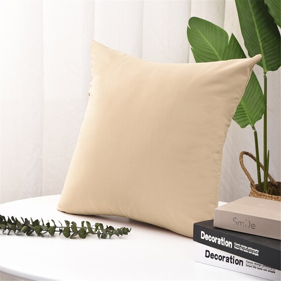 Set of 2 Outdoor Waterproof Throw Pillow Covers 18x18 Inch for Patio Garden  Porch Sofa, Orange