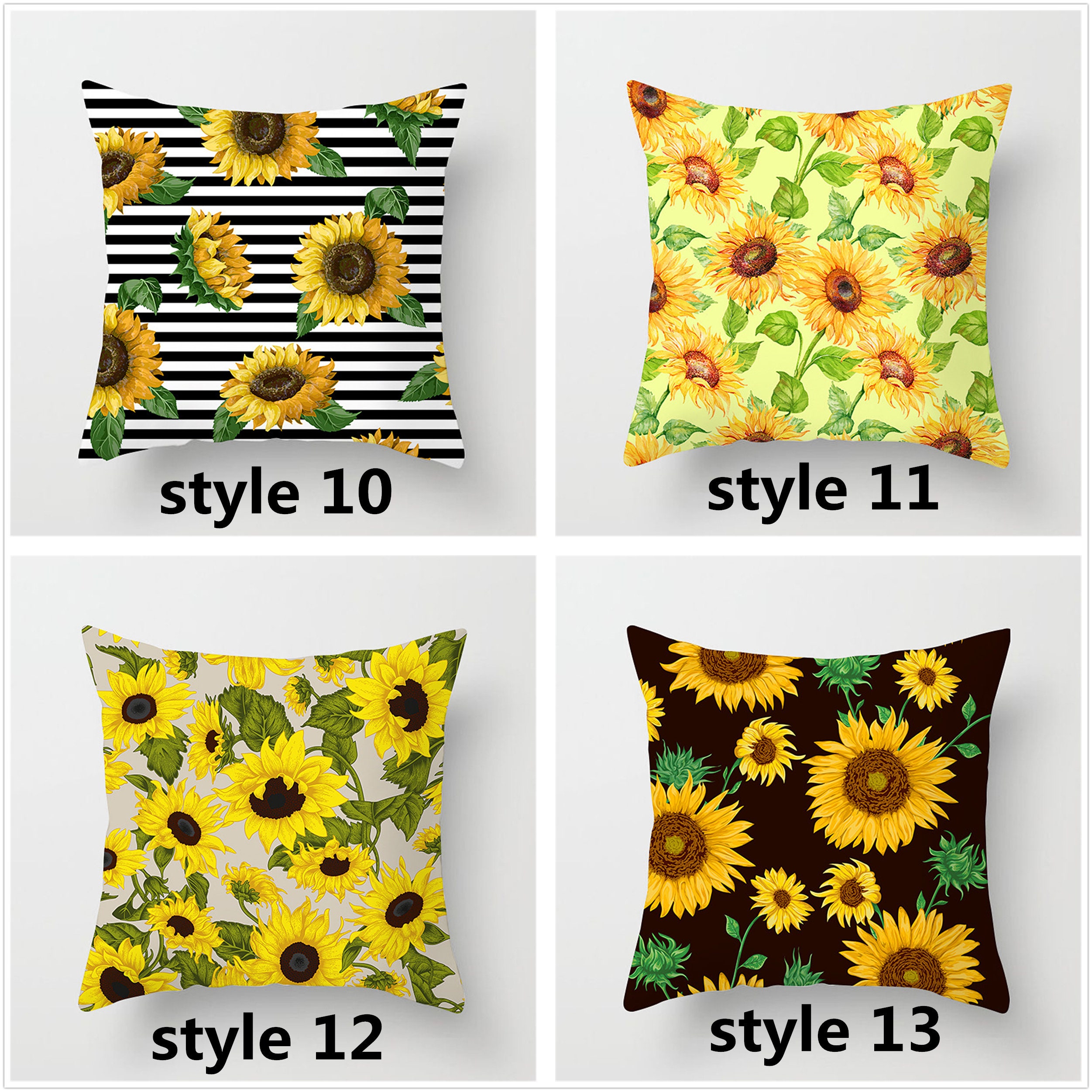 Yellow sunflower Pillow coversThrow Pillow CaseCushion Cover Etsy