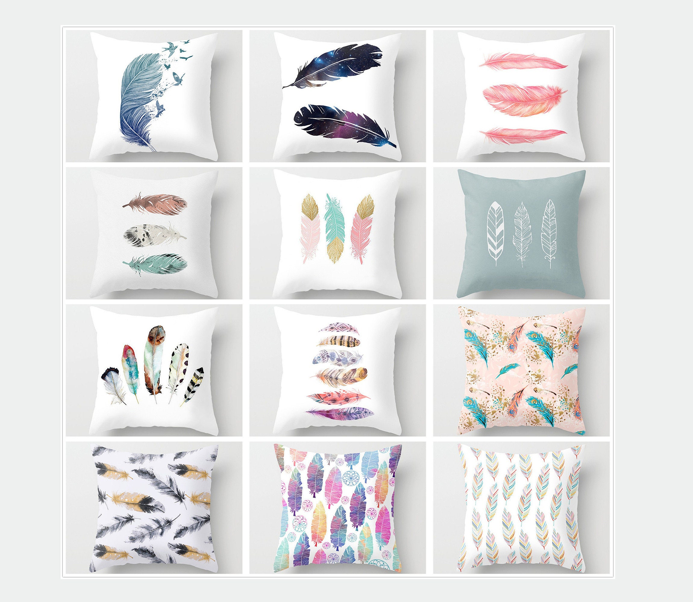 Feather Pillow Covers12 x 2016 x 1618 x 1820 x 2024 x 24 Etsy