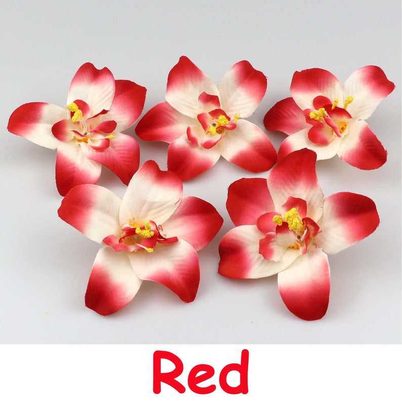 10-100X 3.1\u201d Artificial Silk Orchid Flower Head Buds Petals Bouquets Craft Home Decor DIY Wreath Gift Scrapbooking Supplies Fake flowers