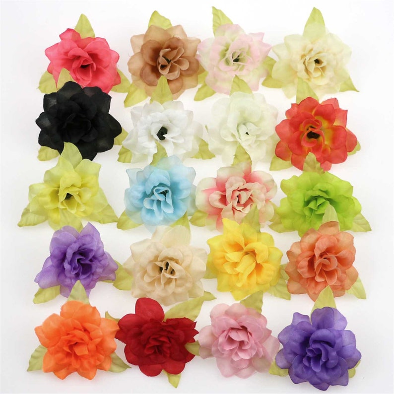 50Pcs 20Color Pick Silk Flowers in Bulk Wholesale 2 Silk Etsy