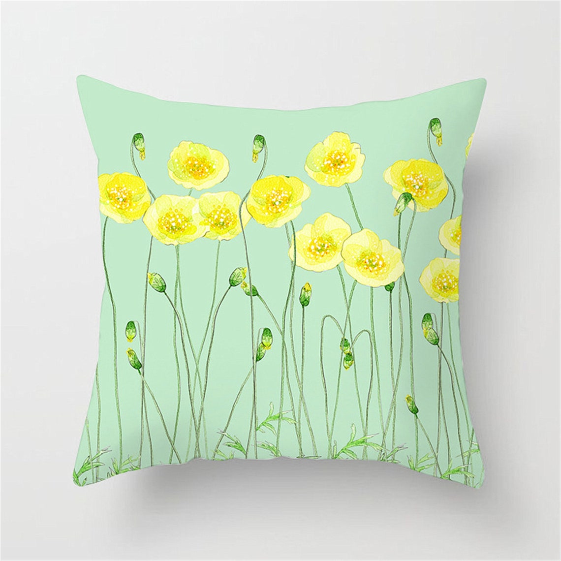 Yellow Flowers Pillow covers Throw Pillow Cases/Lumbar pillow Etsy