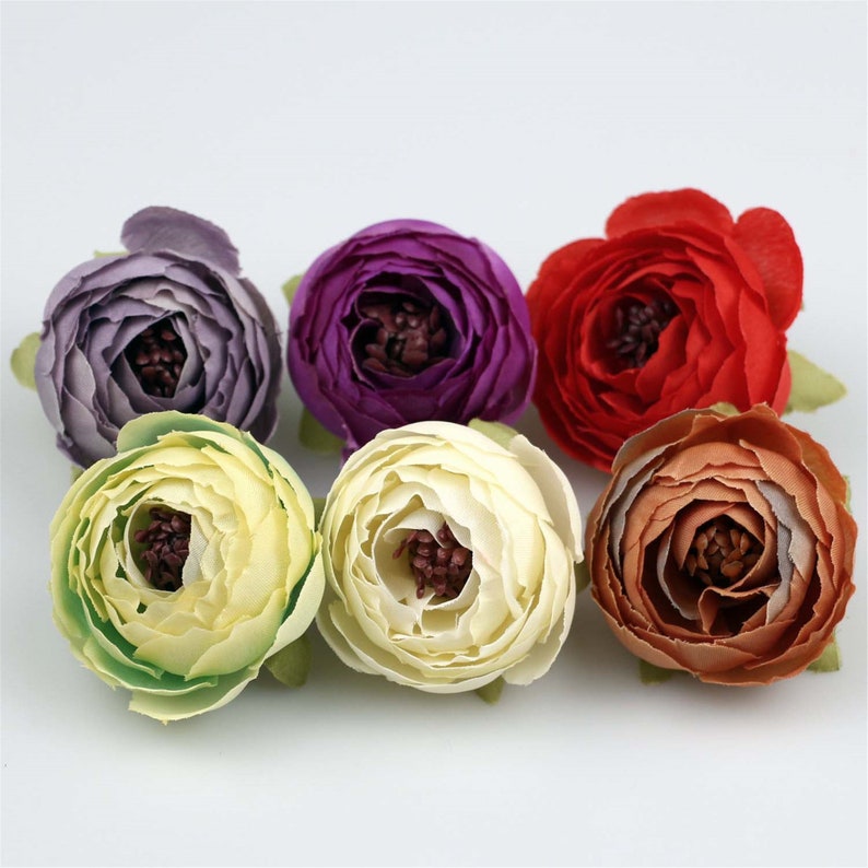 10/100pcs 5cm Artificial Camellia Flower Heads Simulation Etsy