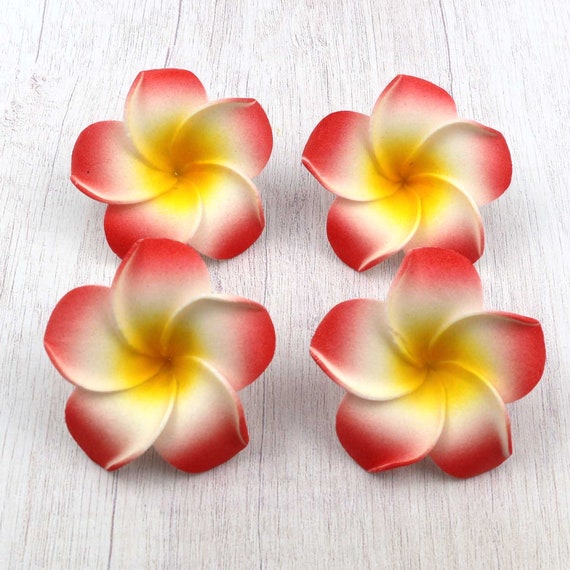 25 Happy Will 100 Pcs Hawaiian Foam Artificial Plumeria Rubra Hawaiian Flower Petals For Wedding Party Decoration