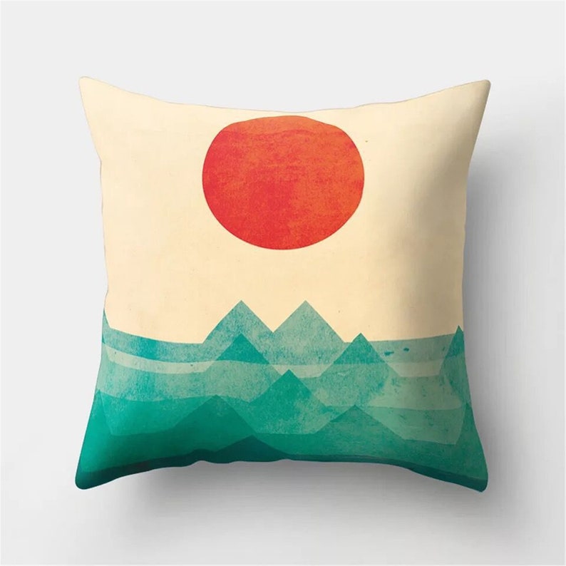 Sunrise Landscape Pillow Coversthrow Pillow Casebeige | Etsy