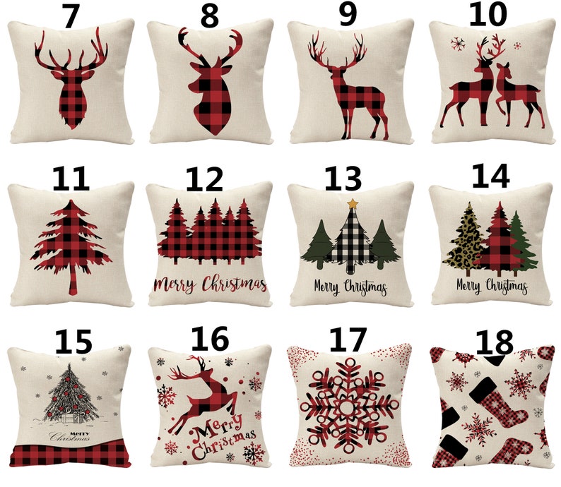 Farmhouse Christmas Pillow Covers for Christmas Decor/throw Etsy