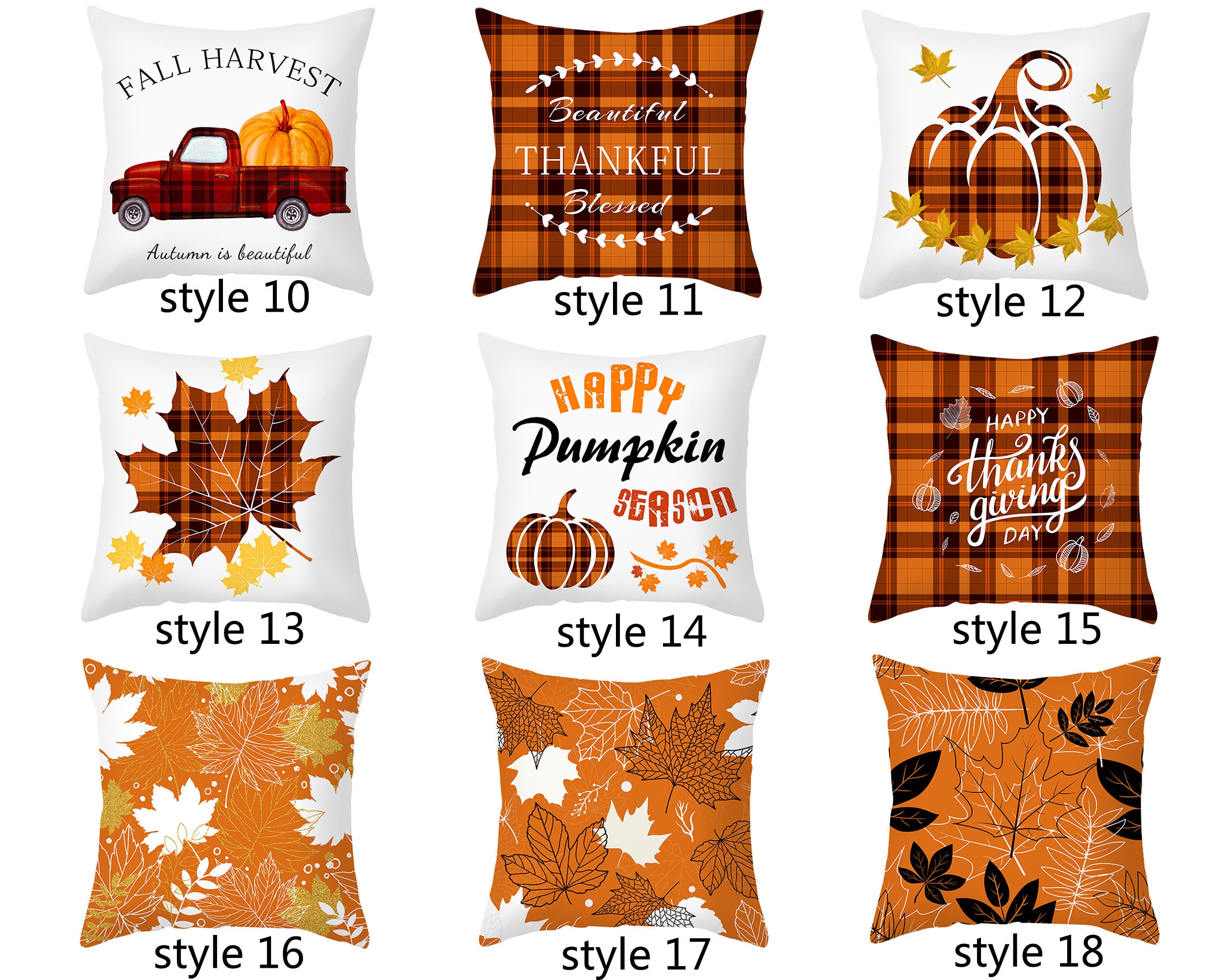 Thanksgiving Pillow Covers/16 18 20 Etsy