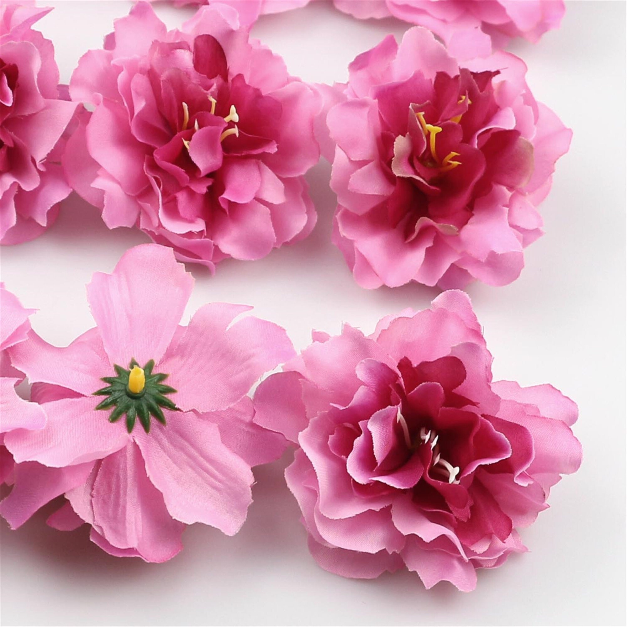 50Pc 8cm Peony Flower heads in bulk for Crafts Silk Peony Rose Etsy