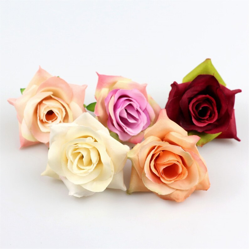 30Pcs mini Silk Roses Heads Single Tone Artificial Silk Etsy
