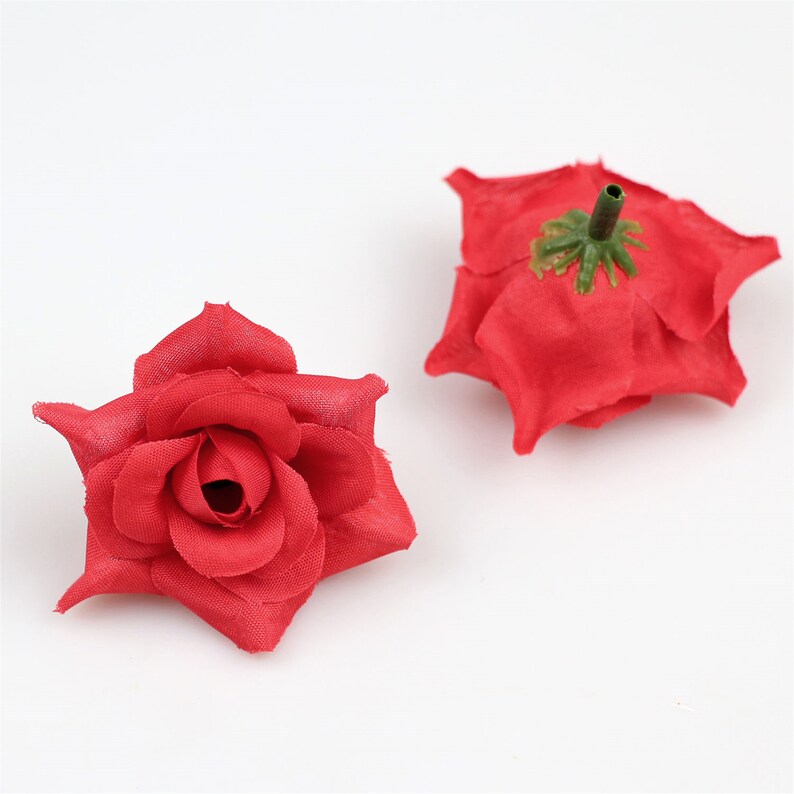 10/100pcs 2 Artificial Roses Silk Fake Roses Flower Faux Etsy