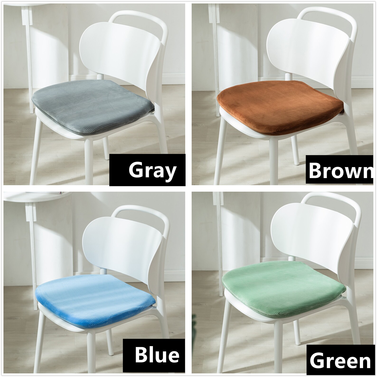 Single color Corduroy Chair Cushions Memory Foam Chair Cushion Etsy