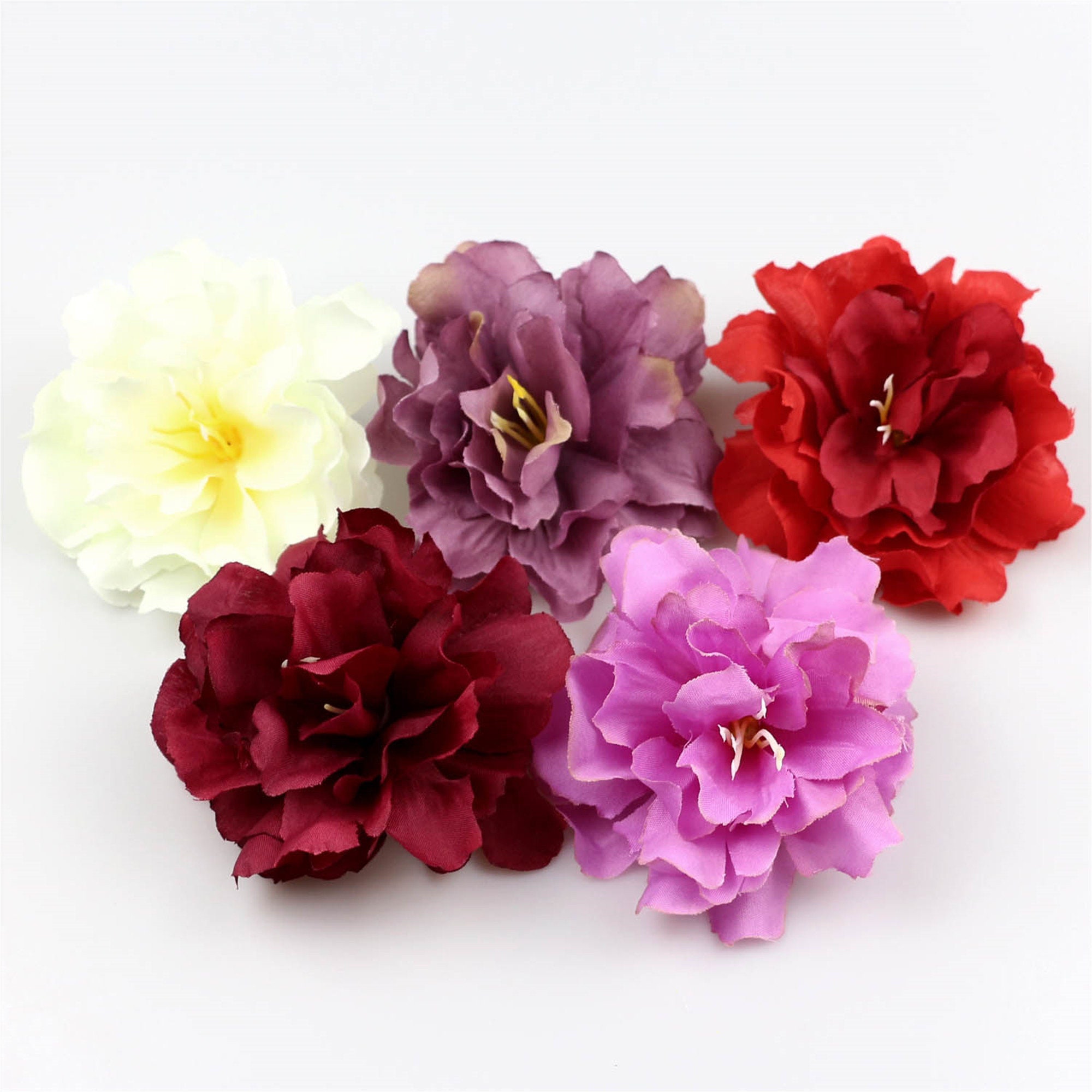 50Pc 8cm Peony Flower heads in bulk for Crafts Silk Peony Rose Etsy