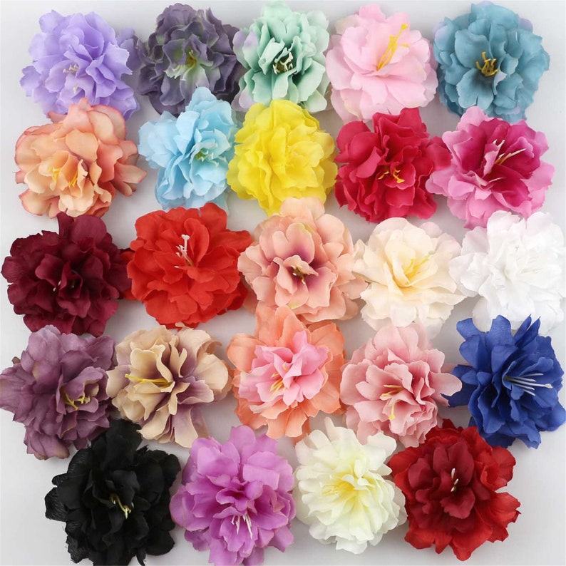 8cm Fake flowers heads Bulk Peony Flower Head Silk Artificial Etsy